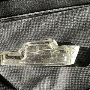 5 inch molded glass speedboat vintage in excellent condition